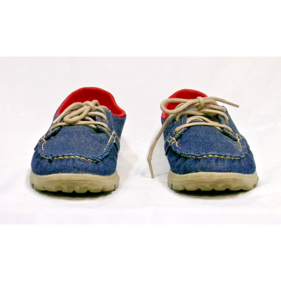Skechers On The Go Goga Mat RED WHITE BLUE Anchor Nautical Boat Deck Shoes 8.5 - Picture 5 of 7